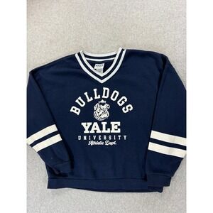 Yale Bulldogs Campus Screened Logo Sweatshirt (Men's‎ Large) Blue